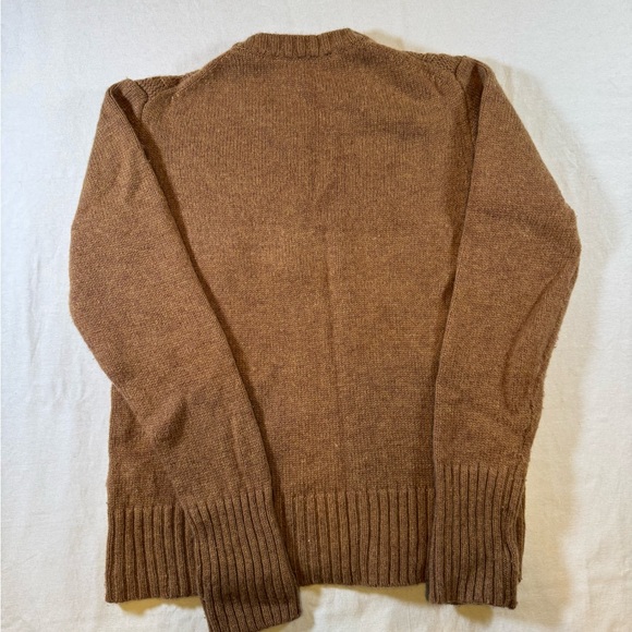 J. Crew Women’s Brown Pointelle Cable Knit Sweater - Picture 8 of 8
